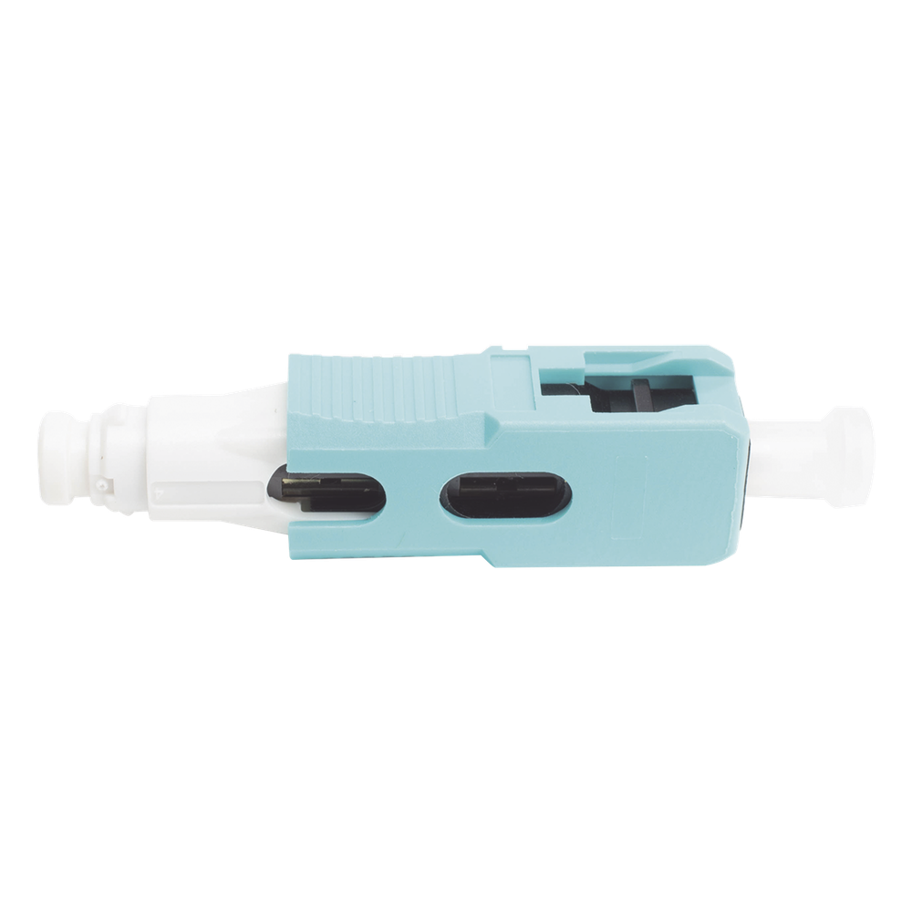 Conector de Fibra Óptica Pre-Pulido LightBow SC Simplex, Multimodo 50/125 (OM3/OM4), Re-Terminable, Color Aqua