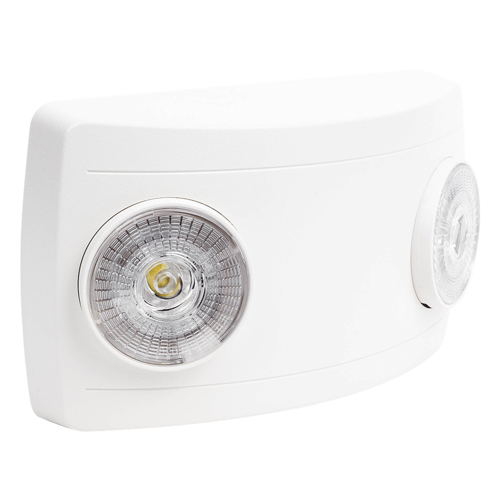 Luz de Emergencia LED / Doble LED 1W 150 lúmenes / Batería Ni-Cd 3.6V 900mAh / 90 min Autonomía / Voltaje Universal 127-240 VAC / UL 5VA / Blanco