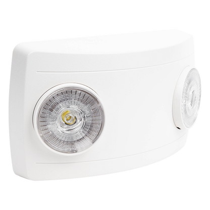 Luz de Emergencia LED / Doble LED 1W 150 lúmenes / Batería Ni-Cd 3.6V 900mAh / 90 min Autonomía / Voltaje Universal 127-240 VAC / UL 5VA / Blanco