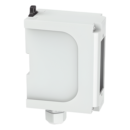 Panel de Parcheo Modular para Fibra Óptica, de Instalación en Riel DIN Estándar de 35 mm (1.38 pulgadas), Acepta Una Placa Acopladora FAP, Color Gris
