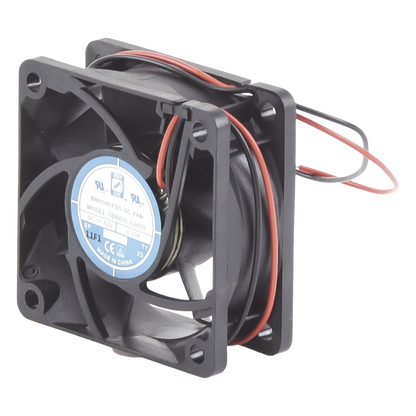 Ventilador Anticondensante Axial Cuadrado, 60x60x25 mm, 12 Vcc, 4390 RPM, 1.8 W, 0.15 A, Flujo de Aire de 25.0 CFM, Unión Sellada.