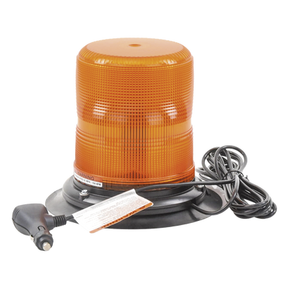 Baliza LED color ámbar con montaje magnético de succión DE 7" de altura
