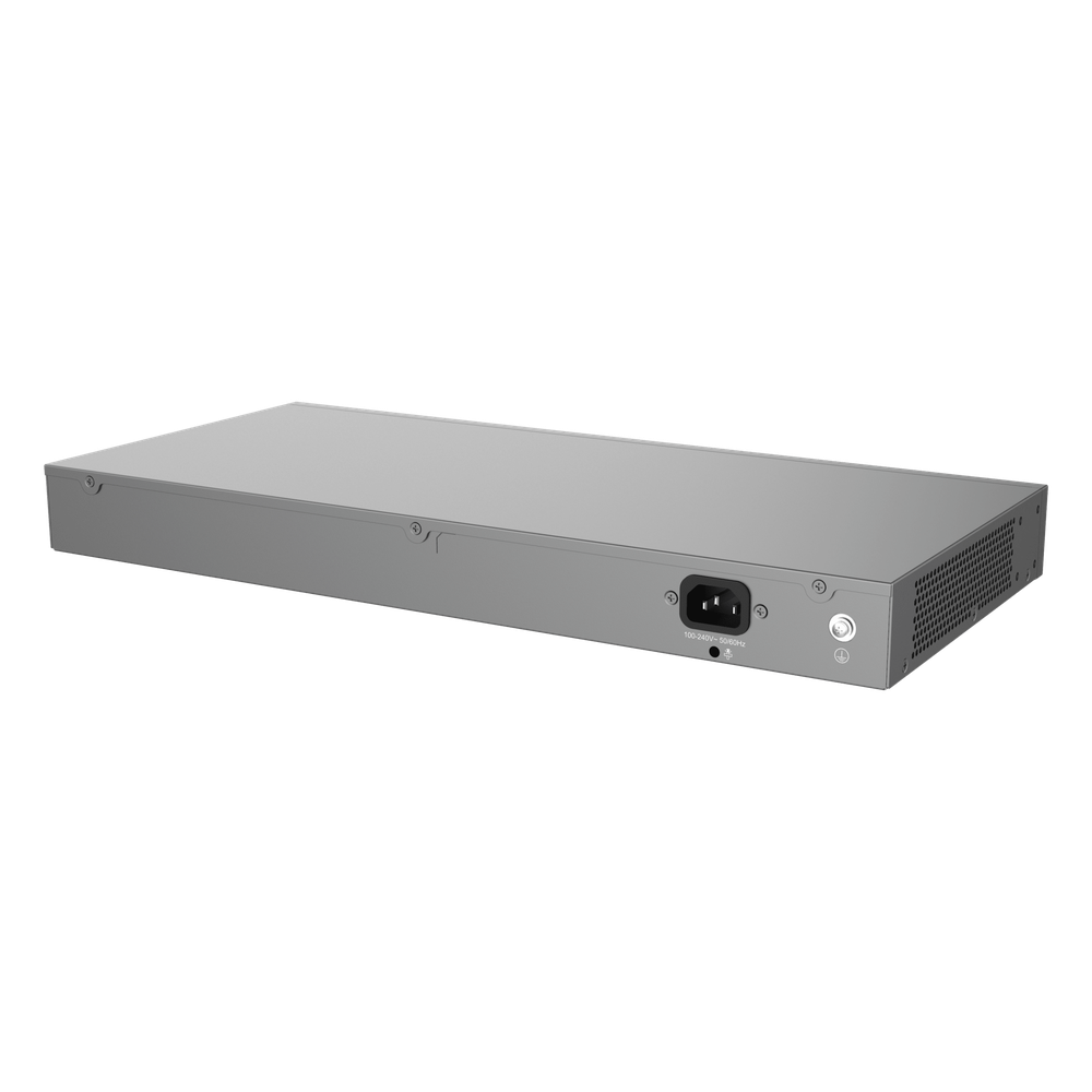 Switch de Red Empresarial L2++ / Serie GWN7800 Pro / 24 Puertos Gigabit PoE 250W / 2 Puertos SFP+ / Gestión Cloud GDMS / VLAN 4K / QoS Avanzado