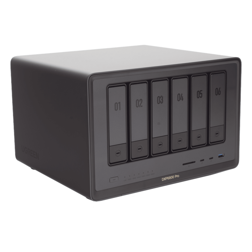 NAS UGREEN NASync DXP6800 Pro / Intel Core i5-1235U 10 Núcleos / 6 Bahías SATA + 2 M.2 NVMe / 2 Puertos Thunderbolt 4 / 2 Puertos 10GbE / 8K HDMI