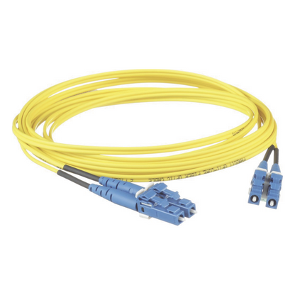 Jumper de Fibra Optica Monomodo 9/125 OS2, LC-LC Duplex, LSZH, Color Amarillo, 3 Metros (9.84 Pies)