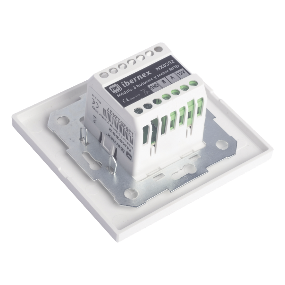 Modulo de 3 Botones iluminados con Lector RFID 125 KHz / Alarma / Cancelar y Código Azul / BUS RS485 / Compatible con NX0019/B, NX1021 y NX0015