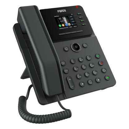 Teléfono IP Empresarial, 4 líneas SIP, pantalla a color 2.4", PoE, puertos Gigabit, conferencia local de 6 vías.