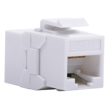 Acoplador UTP Cat6A Hembra RJ45 a RJ45 Hembra Color Blanco