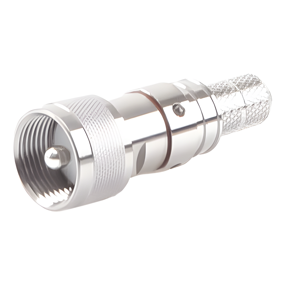 Conector UHF Macho Plegable con Pin Cautivo para cables RG8