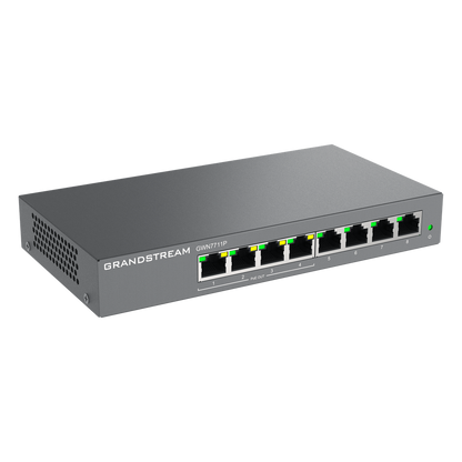Switch de Red Administrable Capa 2 Lite / 8 Puertos Gigabit Ethernet / 4 Puertos PoE / VLAN / QoS / Snooping IGMP / Montaje en Pared y Escritorio