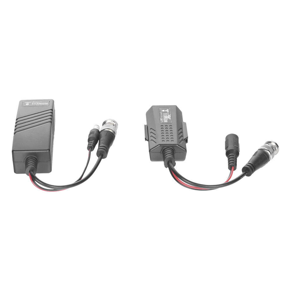Kit de transceptores activos TURBO HD. Convierte 36/24 Vcc a 12 Vcc regulados, a través de cable UTP Cat5e / 6. Transmision de 200 m (Revisar tabla