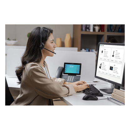 Yealink UH34 Dual, versión UC, cancelación de ruido USB-A con indicador de ocupado