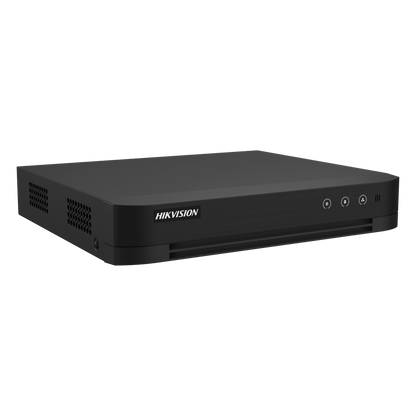 DVR 8 Canales TURBOHD + 8 Canales IP / 8 Megapixel (4K) / Audio Bidireccional / ACUSENSE / 1 Bahía de Disco Duro / Salida de Video en Full HD / H.265+