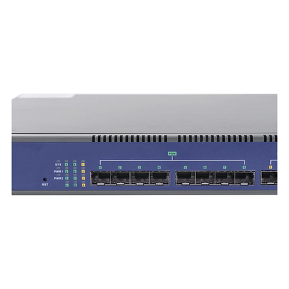 OLT de 8 puertos GPON con 8 puertos Uplink (4 puertos Gigabit Ethernet + 2 puertos SFP + 2 puertos SFP+) hasta 1,024 ONUs