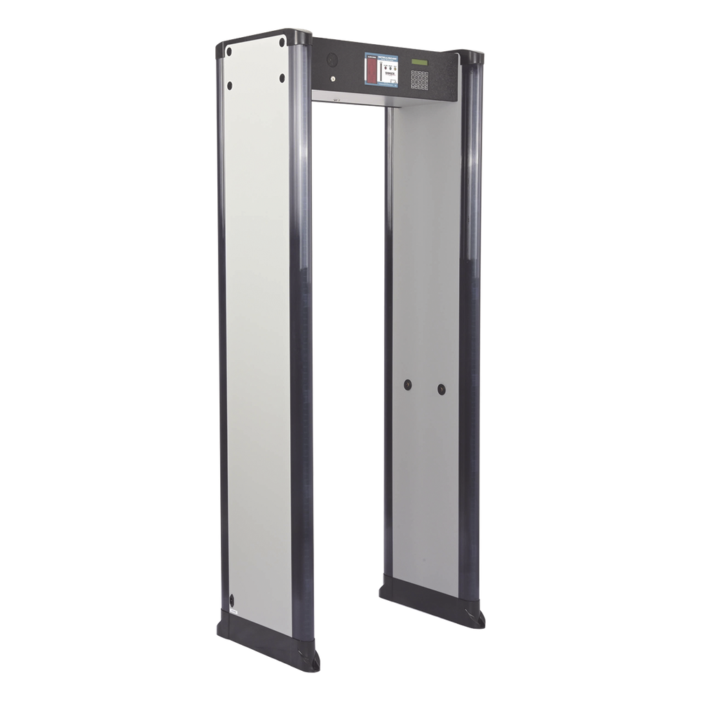 Arco Detector de Metales de 33 Zonas con Anclaje para Fijarse al Piso. Incluye Sensor IR para evitar falsas Alarmas / Certificado por la