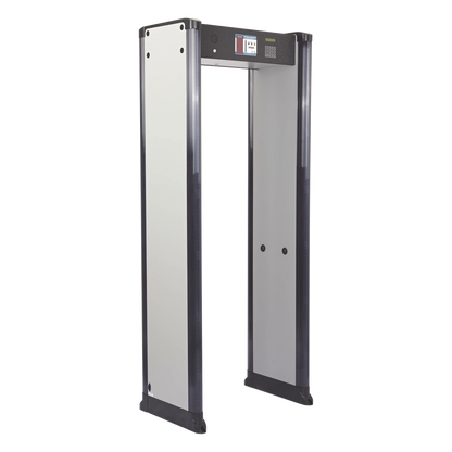 Arco Detector de Metales de 33 Zonas con Anclaje para Fijarse al Piso. Incluye Sensor IR para evitar falsas Alarmas / Certificado por la