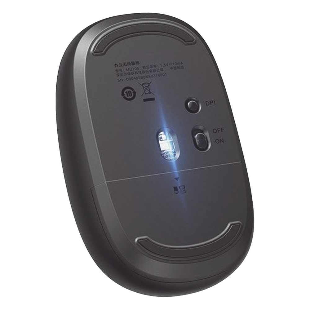 Mouse Inalámbrico 2.4G 800/1200/1600/2400 DPI | Función de 3 botones | Alcance 10m | Silencioso | Ergonómico | Anti-caída y Anti-interferencias |