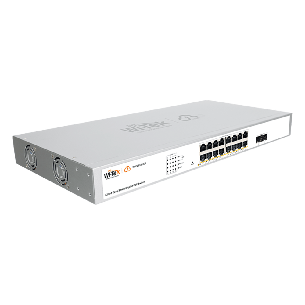 Switch Administrable PoE / 16 puertos PoE af/at Gigabit / 2 x SFP Gigabit / Administración Cloud Gratuita / Presupuesto 240 W