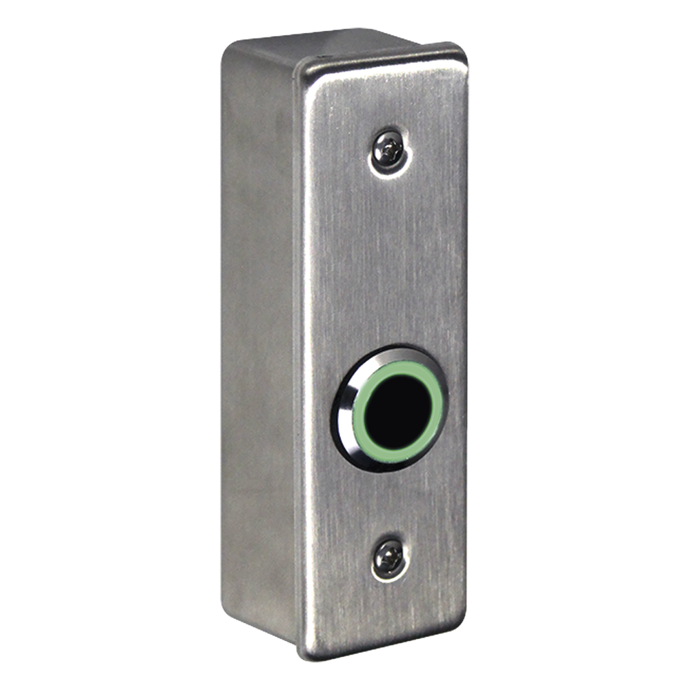 Interruptor IR NoTouch® de Acero Inoxidable, Montaje Delgado, Caja Posterior, ABIERTO
