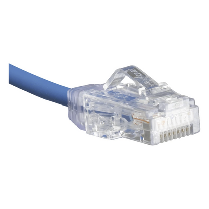 Cable de Parcheo TX6, UTP Cat6, Diámetro Reducido (28AWG), Color Azul, 20 cm (7.87 pulgadas)