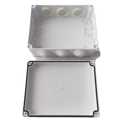 Caja de Derivación-Conexión para Exterior IP65 con 10 Entradas / 200 x 155 x 80 mm (7.9 x 6.1 x 3.1 in) / Sellado Seguro con Empaque + 4 Tornillos