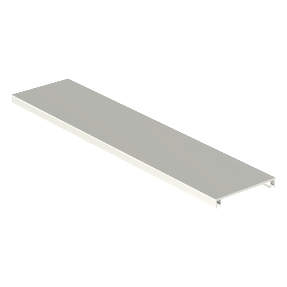Cubierta para canaleta T-70, de PVC rígido, 70.1 x 9.1 x 2400 mm, Color Blanco Mate