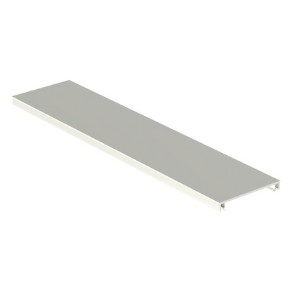 Cubierta para canaleta T-70, de PVC rígido, 70.1 x 9.1 x 2400 mm, Color Blanco Mate