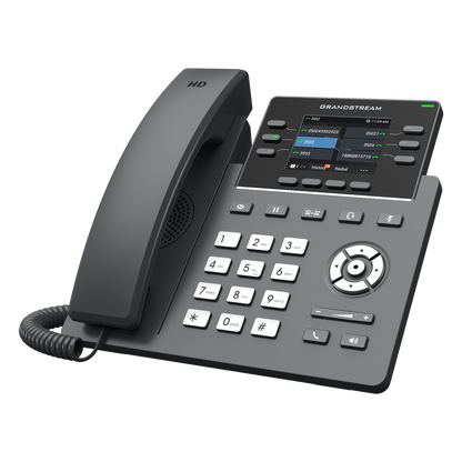 Teléfono IP 6 líneas grado operador / 24 teclas multipropósito virtuales / WI-FI 6 doble banda y bluetooth / dos puertos gigabit / pantalla LCD a