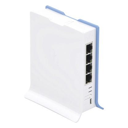 (hAP lite TC) 4 Puertos Fast Ethernet, Wi-Fi 2.4 GHz 802.11 b/g/n y base tipo Torre