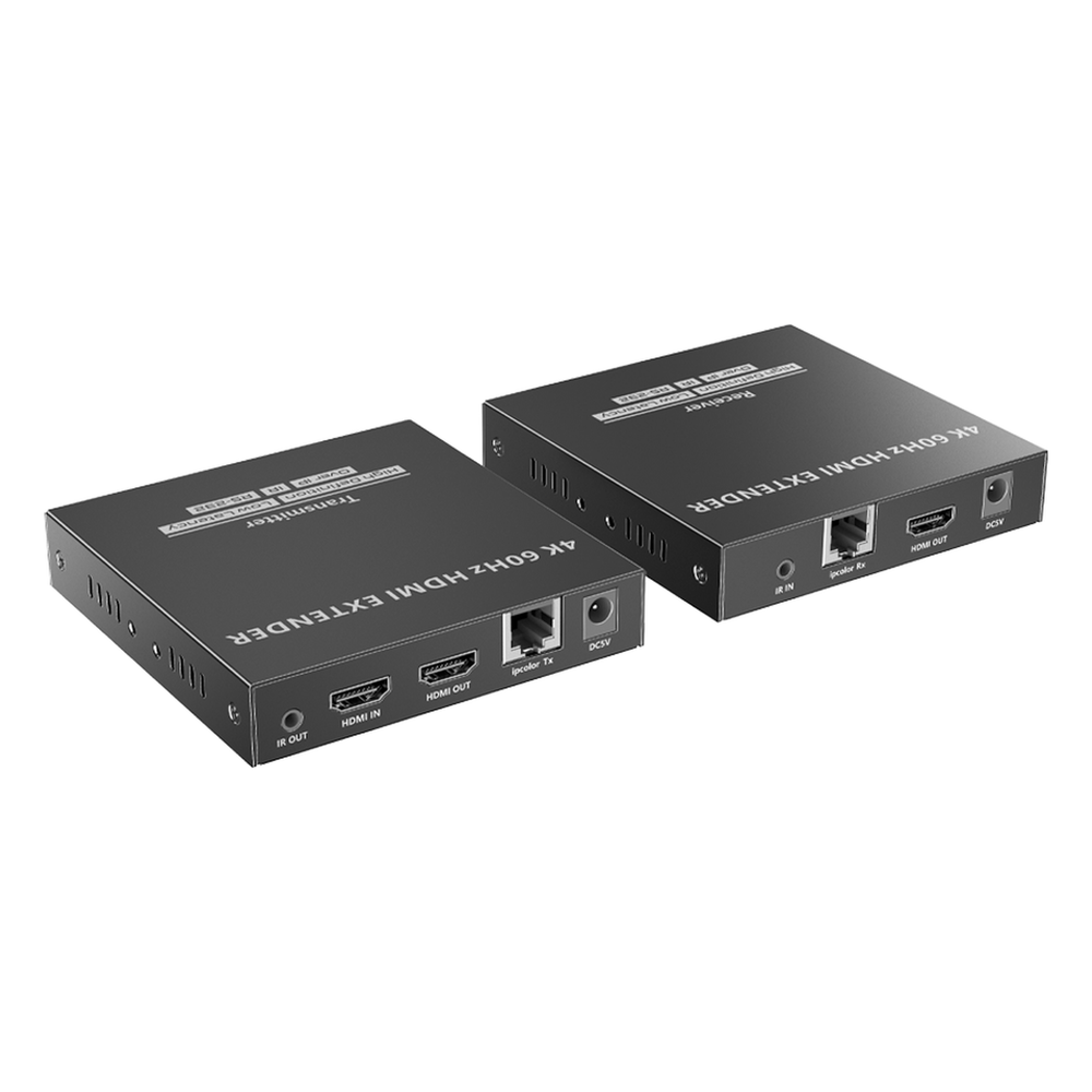 Kit Extensor HDMI para distancias de 120 metros | Soporta resolución 4K @60Hz | Cat 6, 6a y 7 | Salida Loop en el Tx para visualización local |