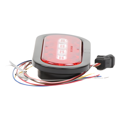 Plafon Ovalado Trasero de 18 LED, Rojo/Blanco/Ambar, 7.5 Pulgadas