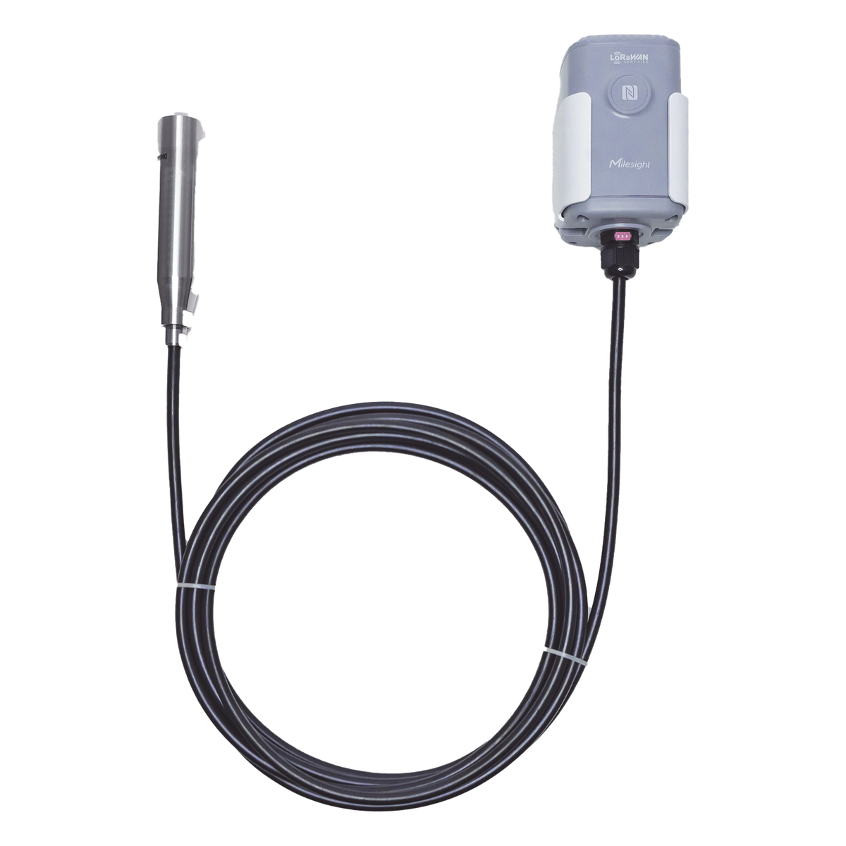 Sensor Sumergible de Nivel de Agua para Tanques y Pozos con LoRaWAN / Rango hasta 200 m / IP67 / Telemetría para BMS y Agua