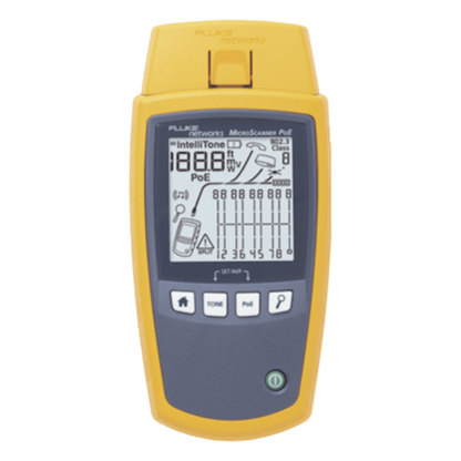 Kit Profesional de Verificador de Red MicroScanner PoE, para Comprobación de Redes de Voz, Datos, Video y PoE 802.3af, at, bt y UPOE, con Pantalla