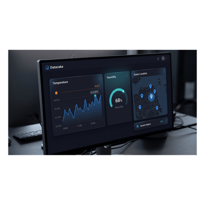 Datacake / Licencia Anual de Dashboard IoT / 12 Meses / Plataforma Sin Código / LoRaWAN + MQTT + Webhook / Monitoreo en Tiempo Real / Alertas