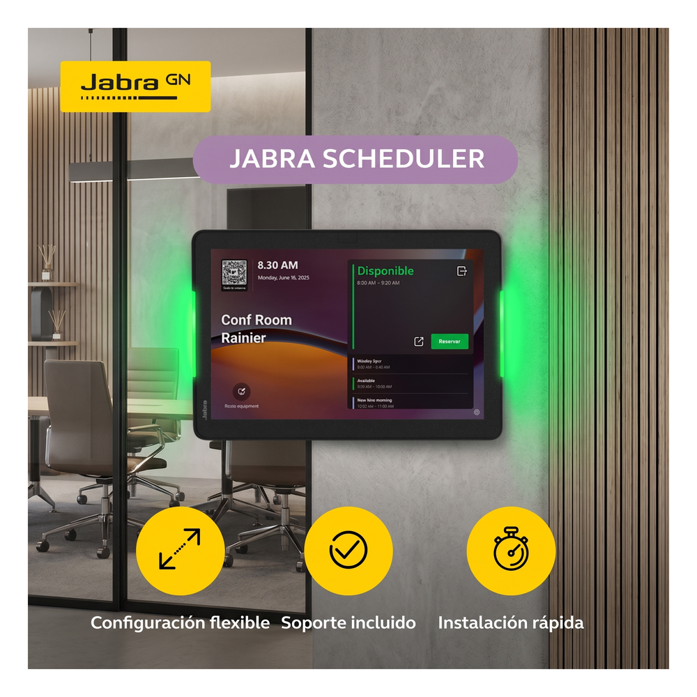 Panel de Programación de Salas / Pantalla Táctil 10.1" / Resolución 1920x1200 / Android 13 / PoE IEEE 802.3af / Wi-Fi 802.11ac / Bluetooth 5.2