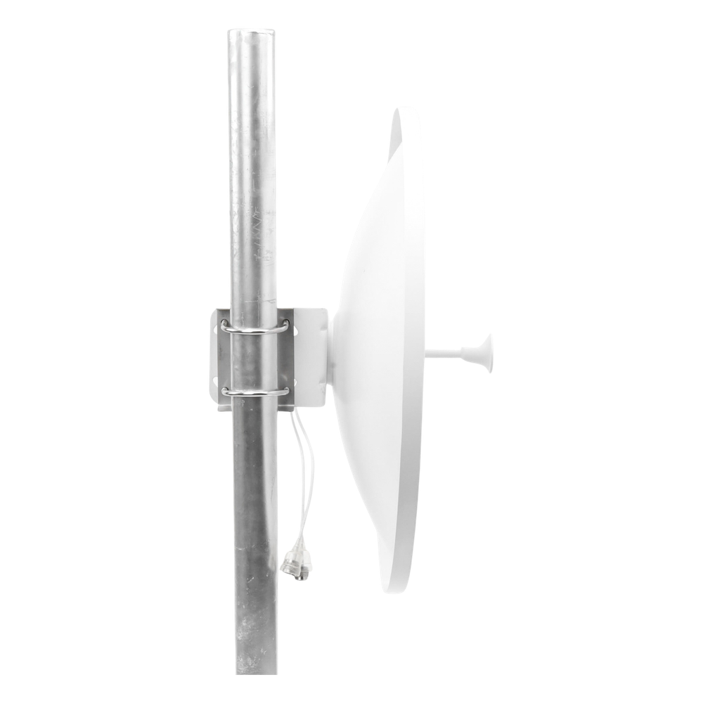 Antena Direccional con Frecuencia Extendida / 4.8 - 6.5 GHz / 28 dBi / Jumper incluido con conector N-Macho / Polaridad en 90º y 45º / Montaje