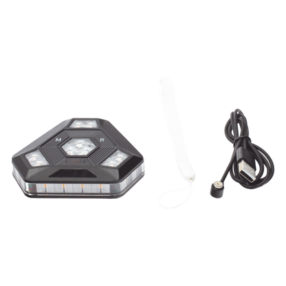 Luz Auxiliar Ámbar Ultra Brillante Para Automóviles, Motocicletas y Bicicletas Con Montaje Magnético