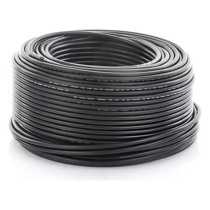 Bobina de 100 metros / Cable Fotovoltaico / Negro / Recubrimiento XLPE / 4mm² / 12 AWG / Hasta 1,800 Vcc