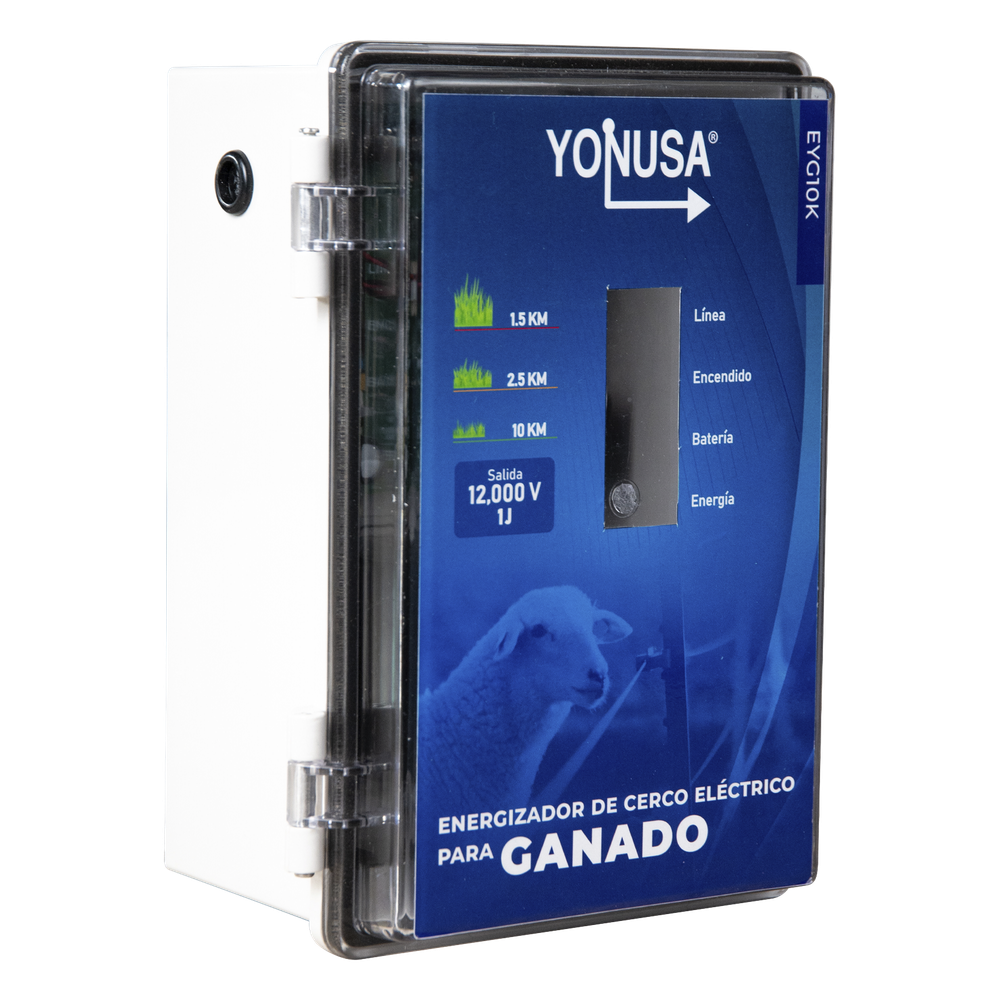 Energizador para Ganado 10,000Volts-2JOULES/ 25,000 metros lineales de protección / Cercas Electrificadas