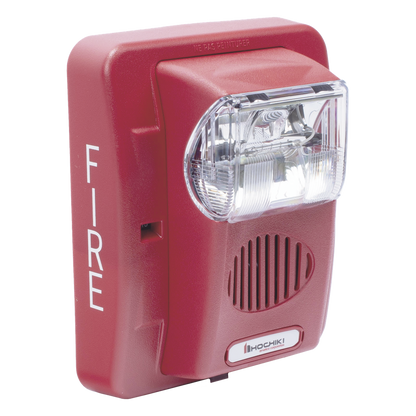 Sirena Estrobo, 12 Vcd, Multi-Candela 15 hasta 110 cd, Montaje En Pared, Color Rojo, Serie HEC3 (0500-05980) Hochiki