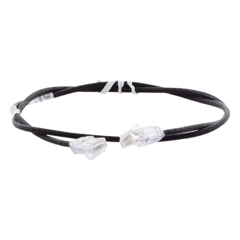 Cable de Parcheo TX6, UTP Cat6, Diámetro Reducido (28AWG), Color Negro, 0.91 Metros (3 Pies)