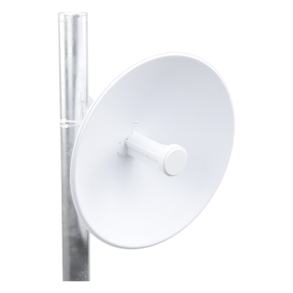PowerBeam airMAX M5, larga distancia, frecuencia 5 GHz (5170-5875 MHz) con antena tipo plato de 25 dBi