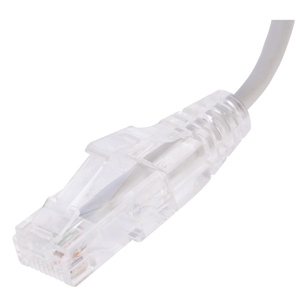 Cable de Parcheo Slim UTP Cat6 - 20 cm (7.87 Pulgadas) Gris Diámetro Reducido (28 AWG)