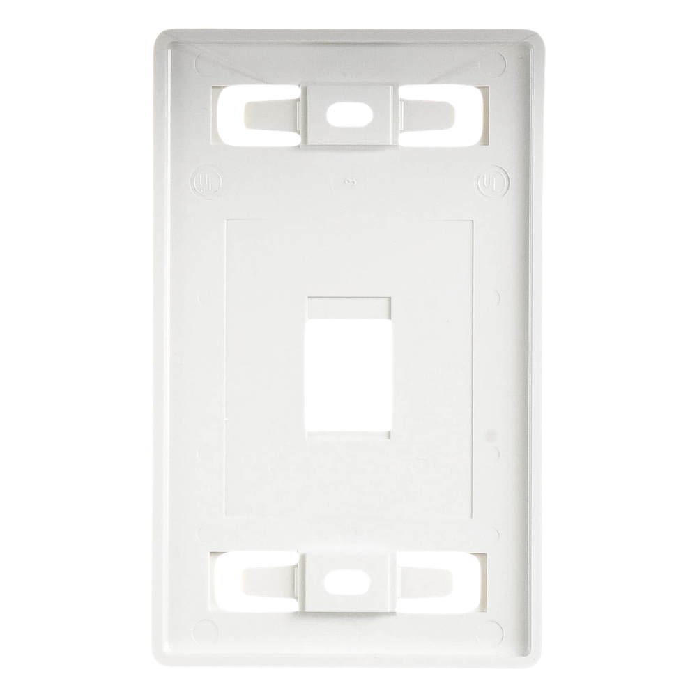 Placa de Pared Modular MAX, de 1 Salida, Color Blanco, Version Bulk (Sin Empaque Individual)