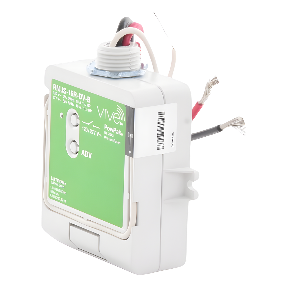 Módulo de relevador inalámbrico PowPak con Softswitch para cargas de iluminación de propósito general, 16 A, 120/277 V, Clear Connect RF, compatible