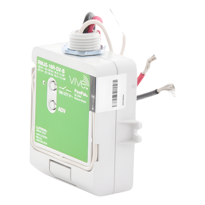 Módulo de relevador inalámbrico PowPak con Softswitch para cargas de iluminación de propósito general, 16 A, 120/277 V, Clear Connect RF, compatible