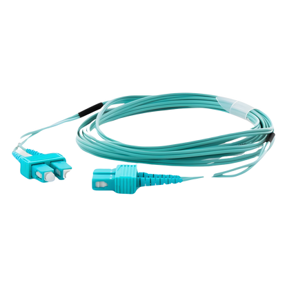 Jumper de Fibra Óptica Multimodo OM3 50/125 SC-SC OFNR (Riser), 2.0 mm, Dúplex, Aqua, 3 Metros (9.84 Pies)