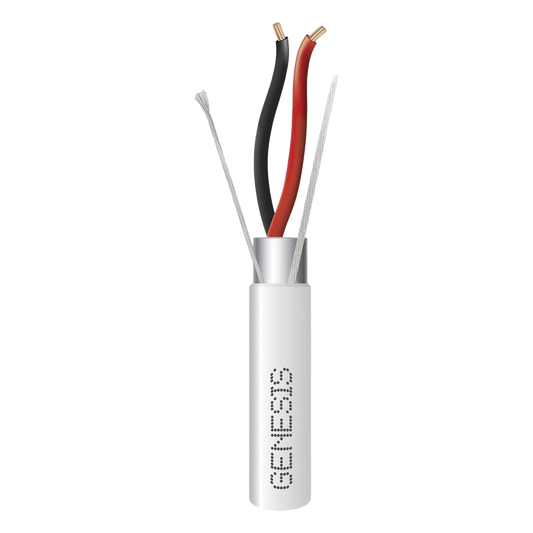 Bobina de 305 m (1000 ft) / Cable para Alarma 4x22 AWG / Blindado / Riser / Blanco