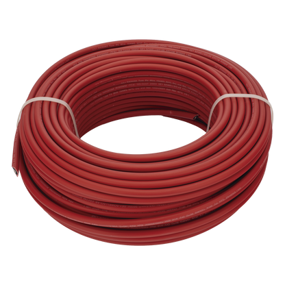 Cable Fotovoltaico Rojo / Cobre Estañado / 6 mm² (10 AWG) / 2000V / Rollo 50m / UL 4703 y TUV
