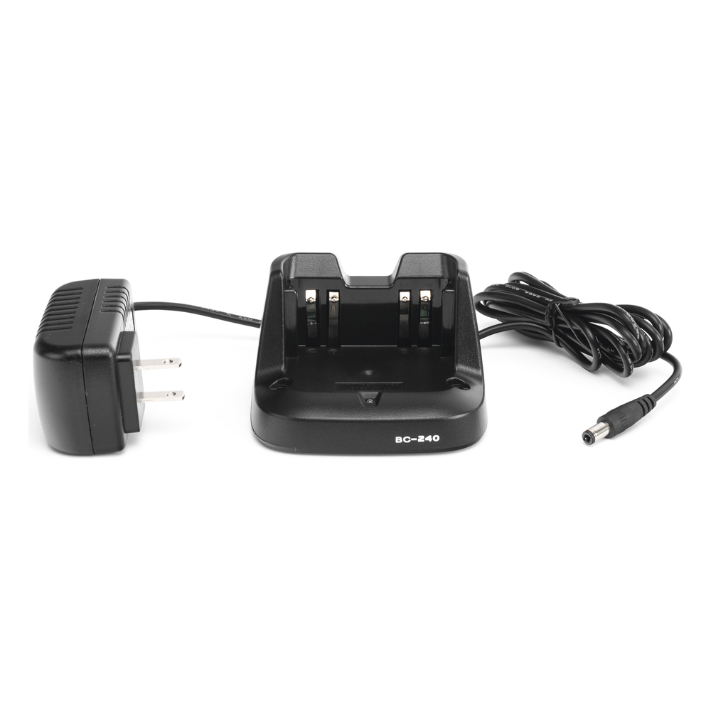 Cargador Rápido de Escritorio / Carga en 2.2 Horas / LED Multicolor / Protecciones de Voltaje y Temperatura / Para Batería TXBP298 y Radios ICOM